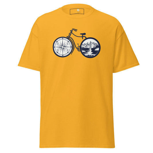 Unisex classic t-shirt - SPORT BIKE DIRECTION MOUNTAINS - REGULAR - Gold / S