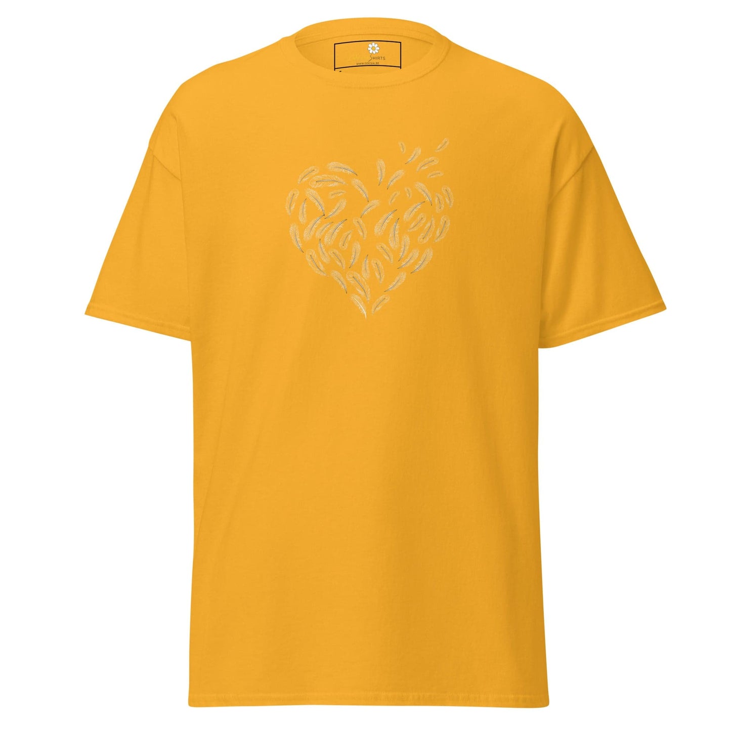 Unisex classic tee - POSITIVE FEATHER HEART - REGULAR - Gold / S