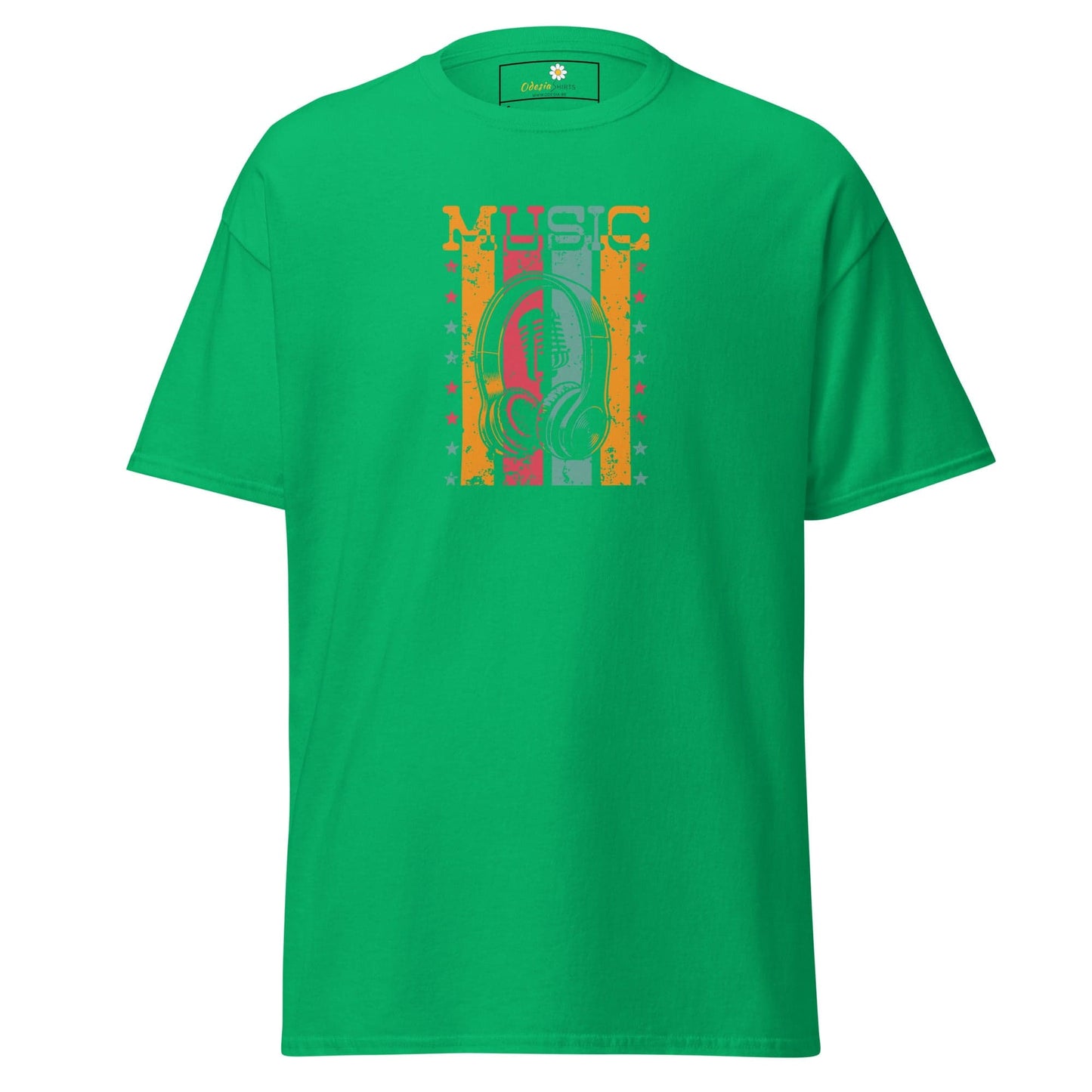 Unisex classic tee - MUSIC MICROPHONE - REGULAR - Irish Green / S