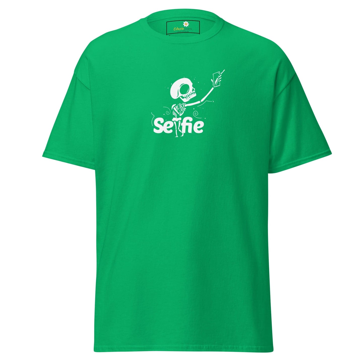 Unisex classic t-shirt - SKULL SELFIE - REGULAR - Irish Green / S