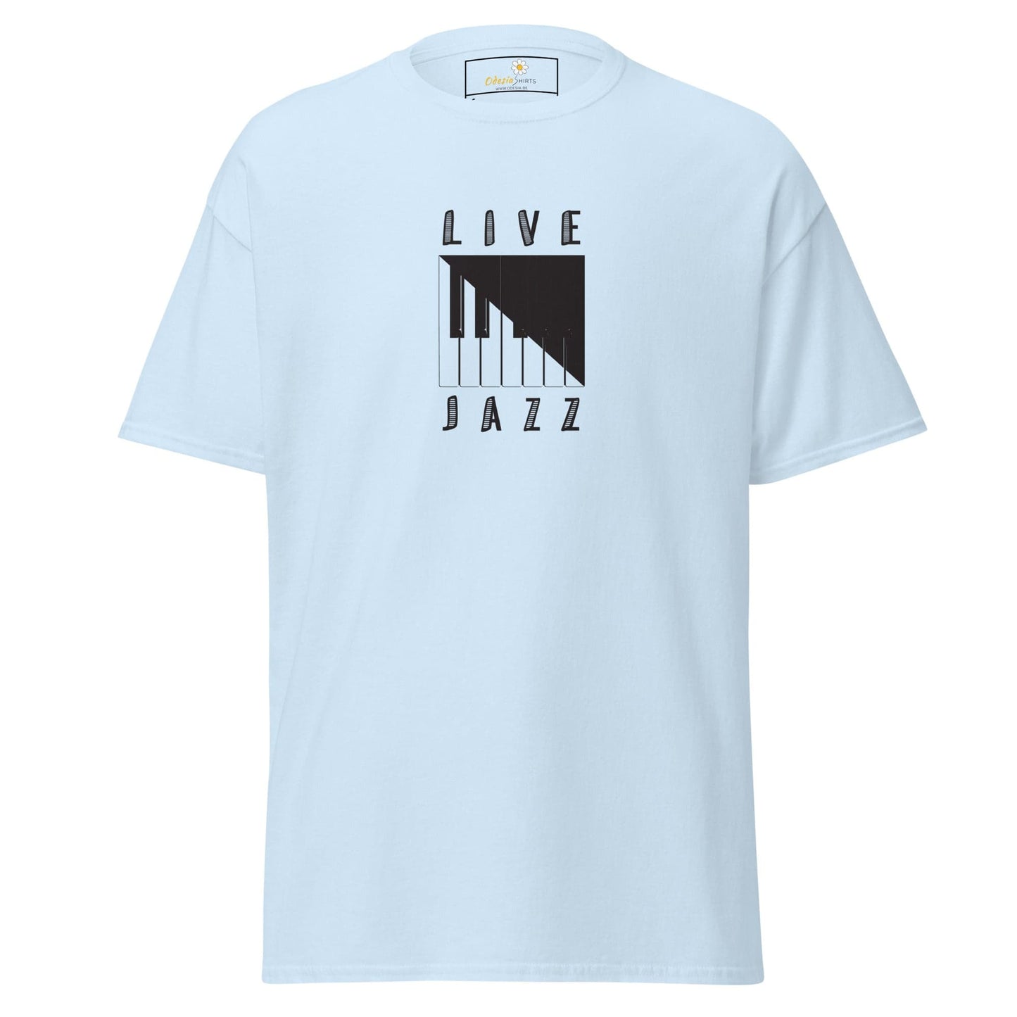 Unisex classic t-shirt - MUSIC LIFE JAZZ - REGULAR - Light Blue / S