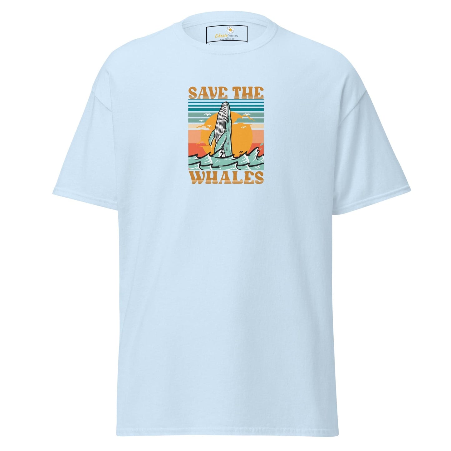 Unisex classic tee - WILD LIFE SAVE THE WHALES - REGULAR - Light Blue / S