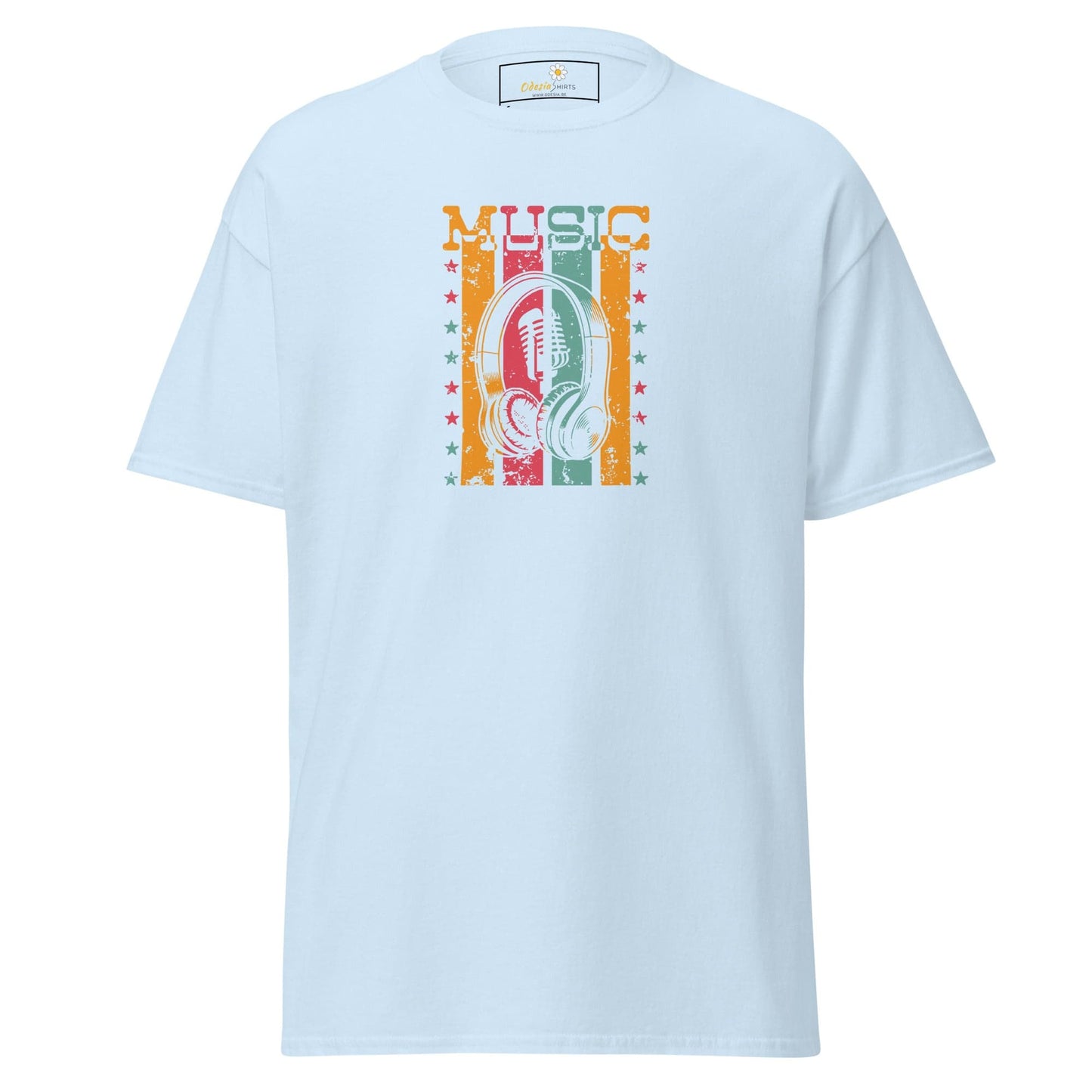 Unisex classic tee - MUSIC MICROPHONE - REGULAR - Light Blue / S