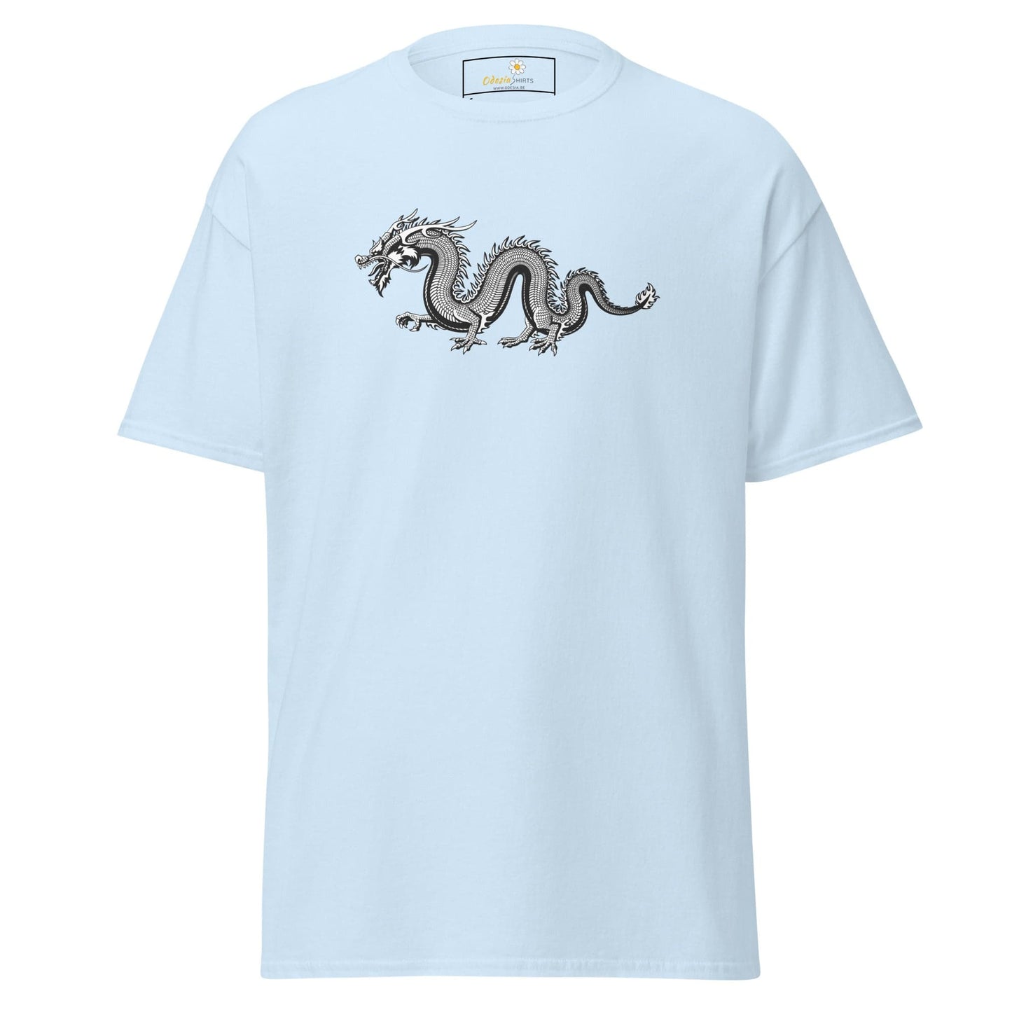 Unisex classic t-shirt - MYSTIC GREY DRAGON - REGULAR - Light Blue / S