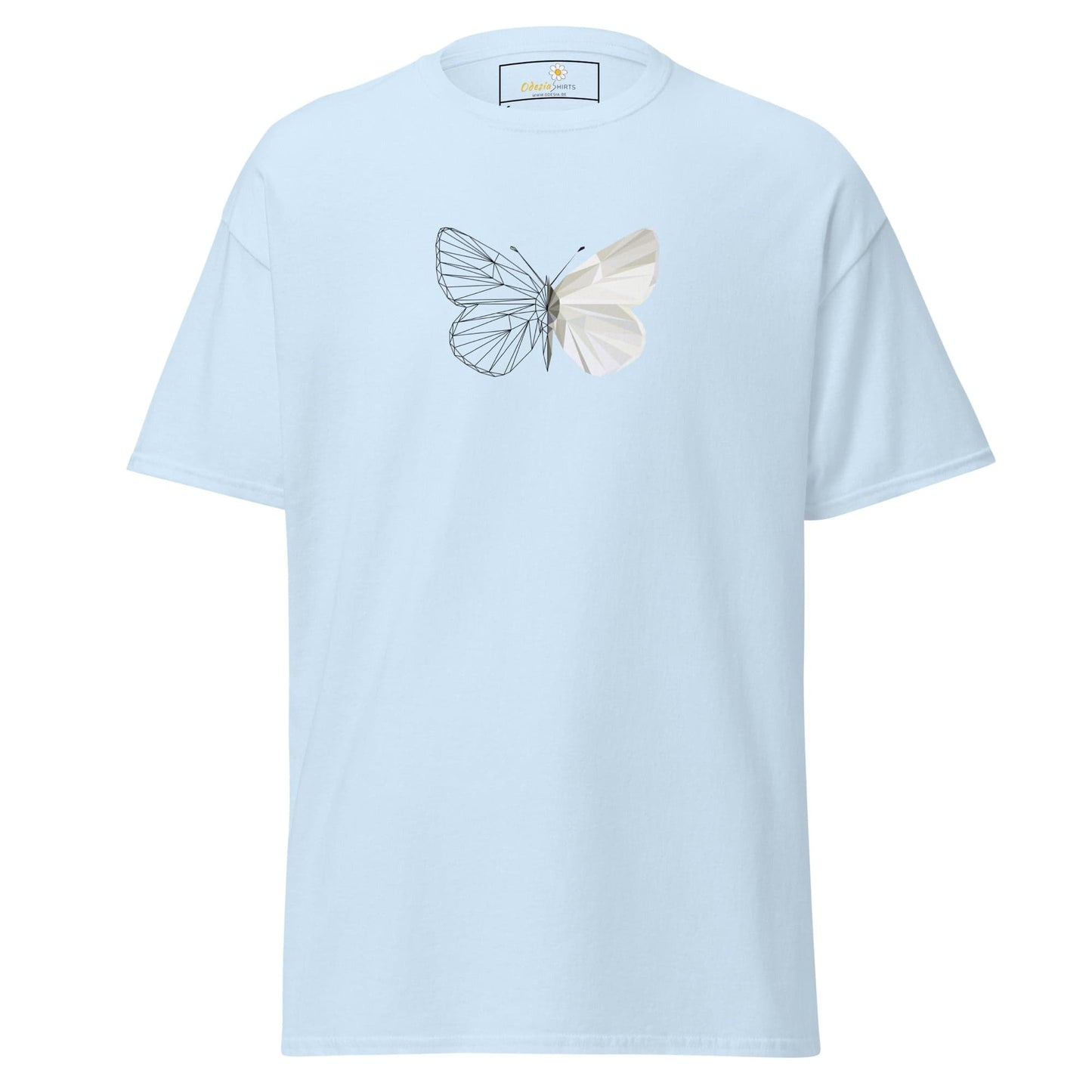 Unisex classic tee - ANIMALS BUTTERFLY - REGULAR - Light Blue / S