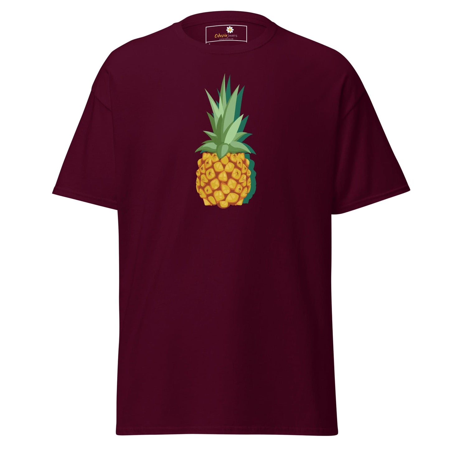 Unisex classic tee - SUMMER PINEAPPLE - REGULAR - Maroon / S