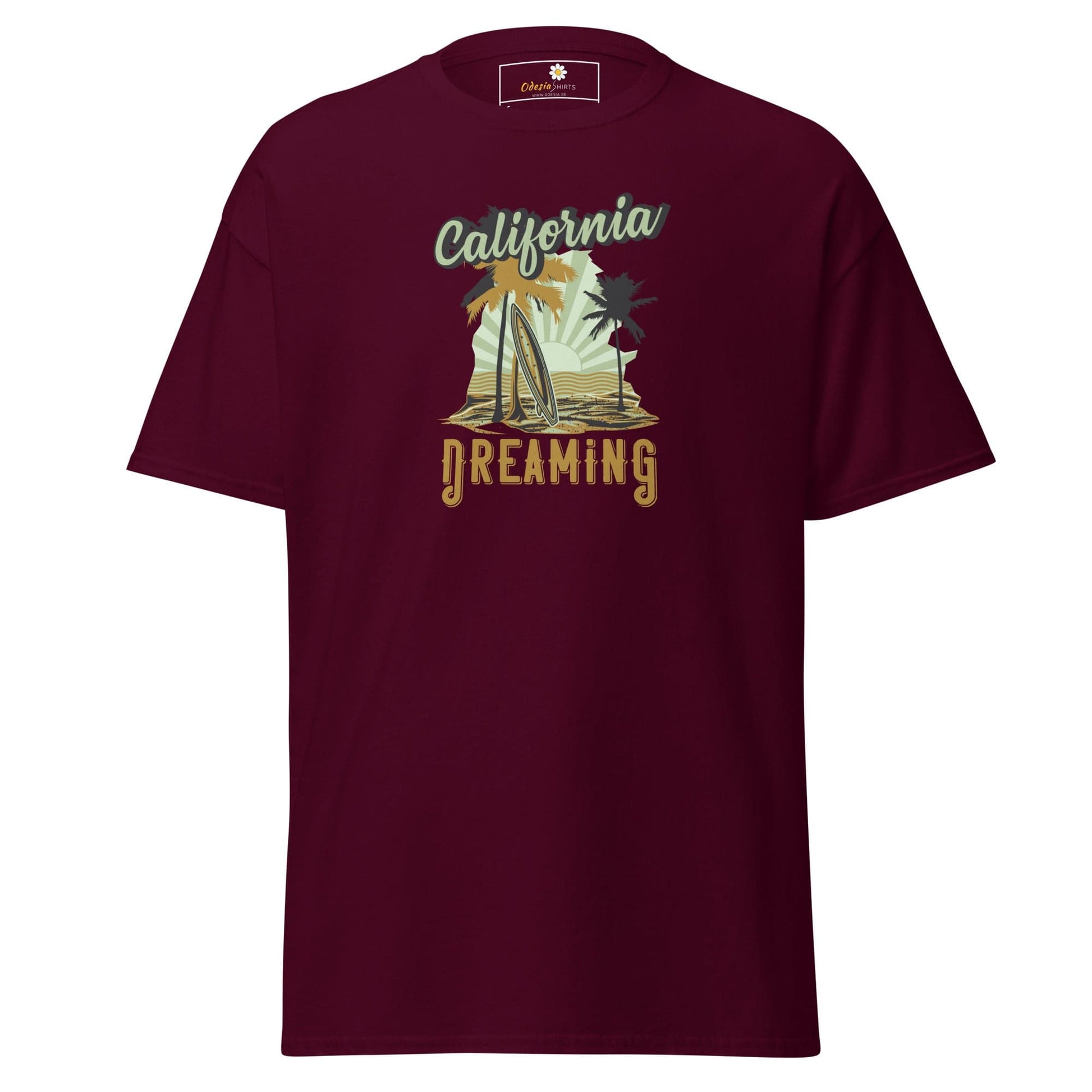 Unisex classic t-shirt - SUMMER CALIFORNIA DREAM - REGULAR - Maroon / S