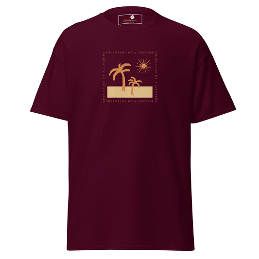 Unisex classic t-shirt - SUMMER PARADISE TREE SUN - REGULAR - Maroon / S
