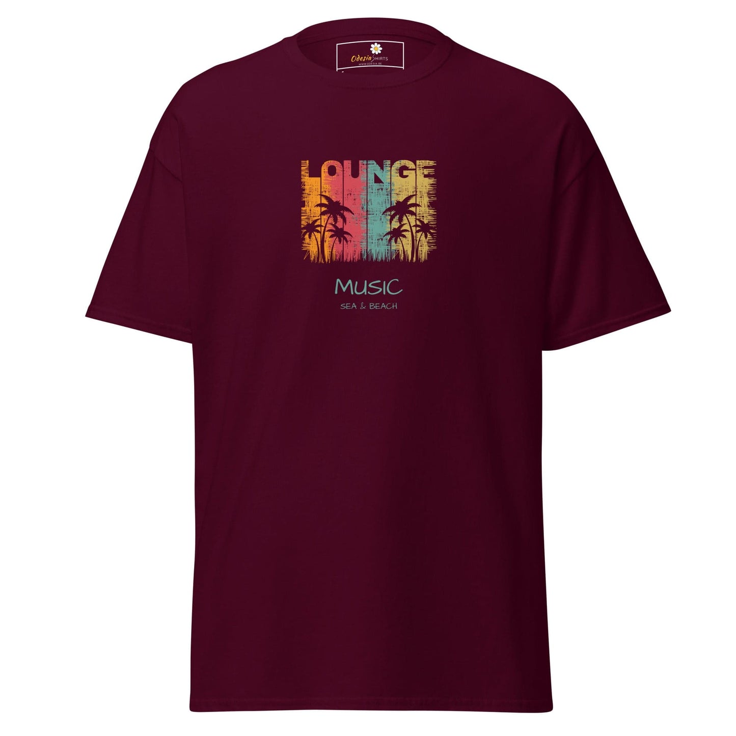 Unisex classic tee - MUSIC LOUNGE - REGULAR - Maroon / S