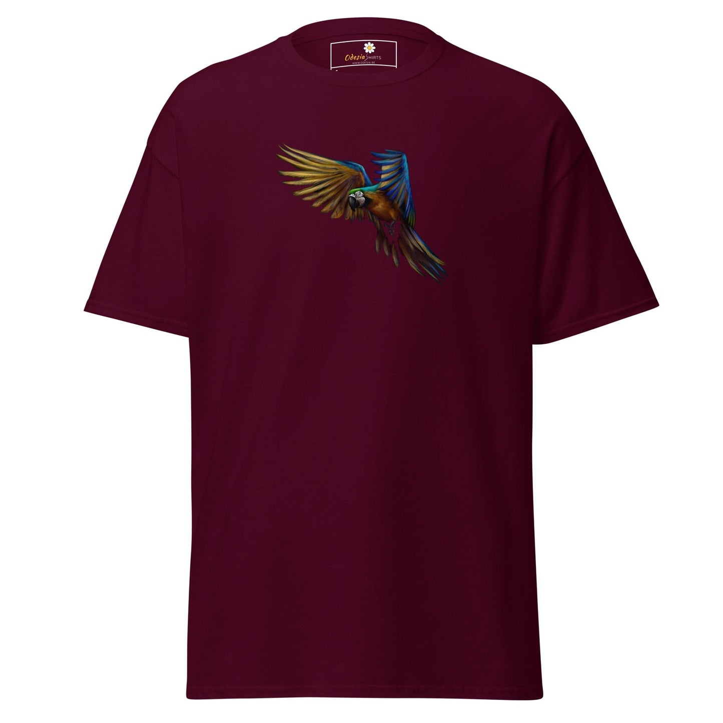 Unisex classic tee - WILD LIFE PARROT - REGULAR - Maroon / S