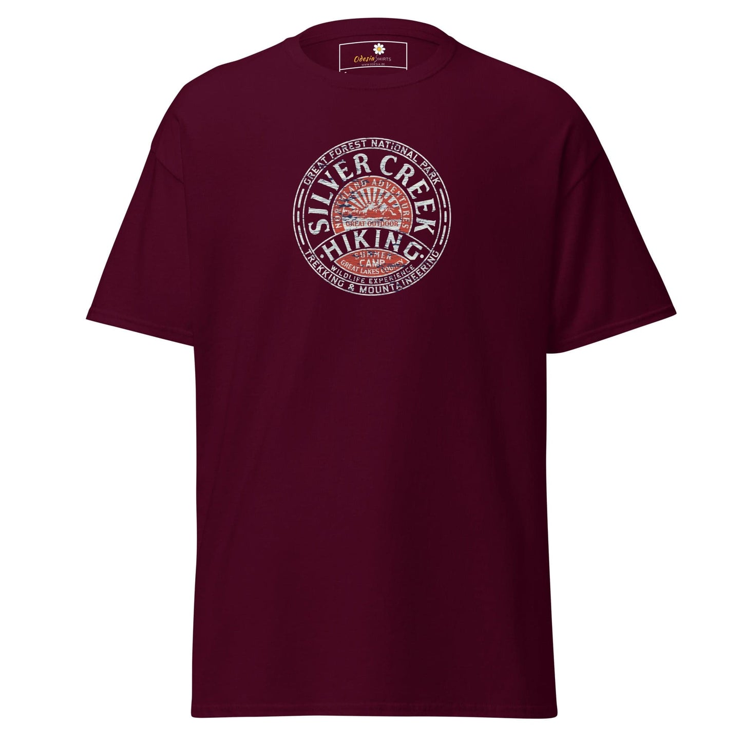 Unisex classic tee - ADVENTURE SILVER CREEK HIKING - REGULAR - Maroon / S