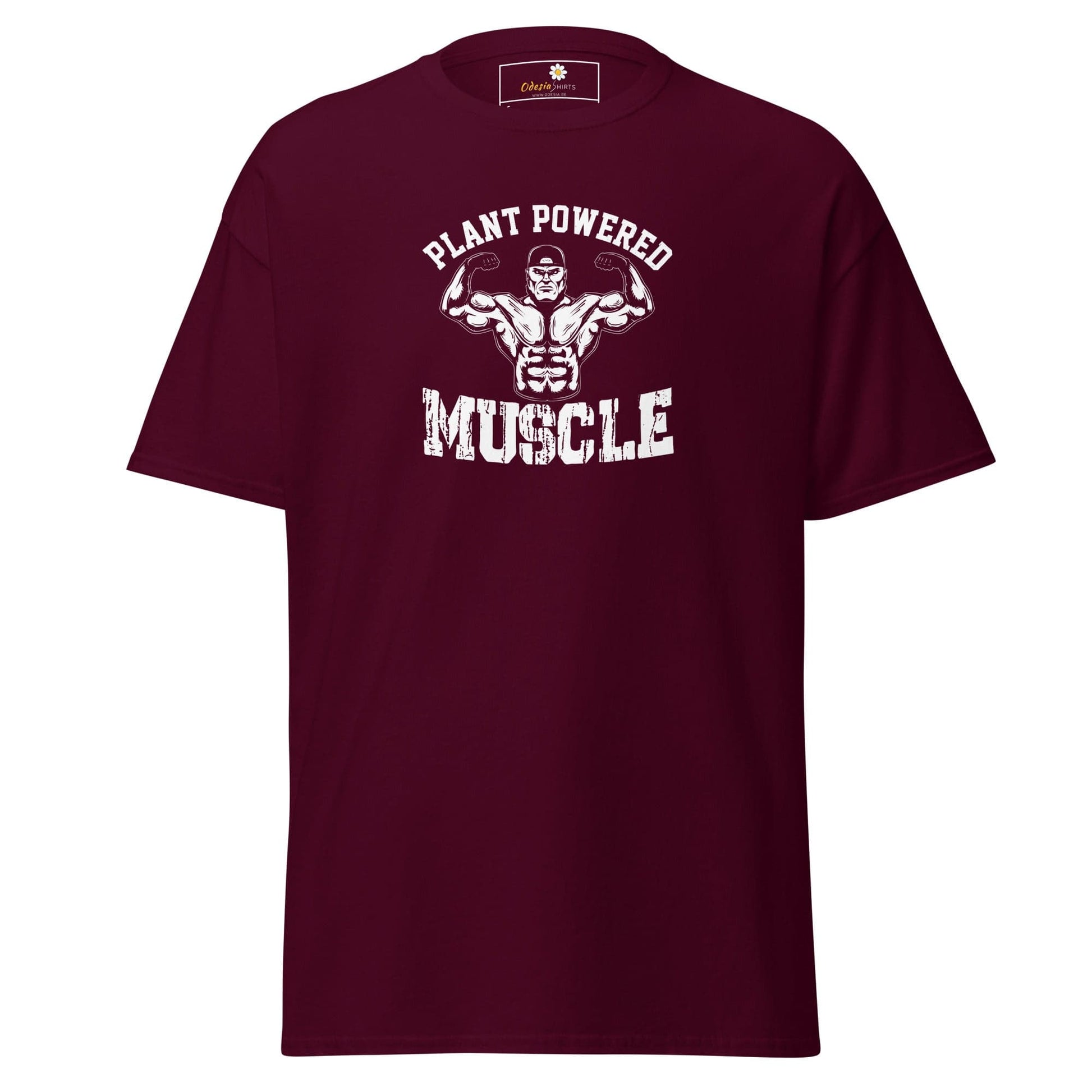 Unisex classic t-shirt - SPORT PLANT MUSCLES - REGULAR - Maroon / S