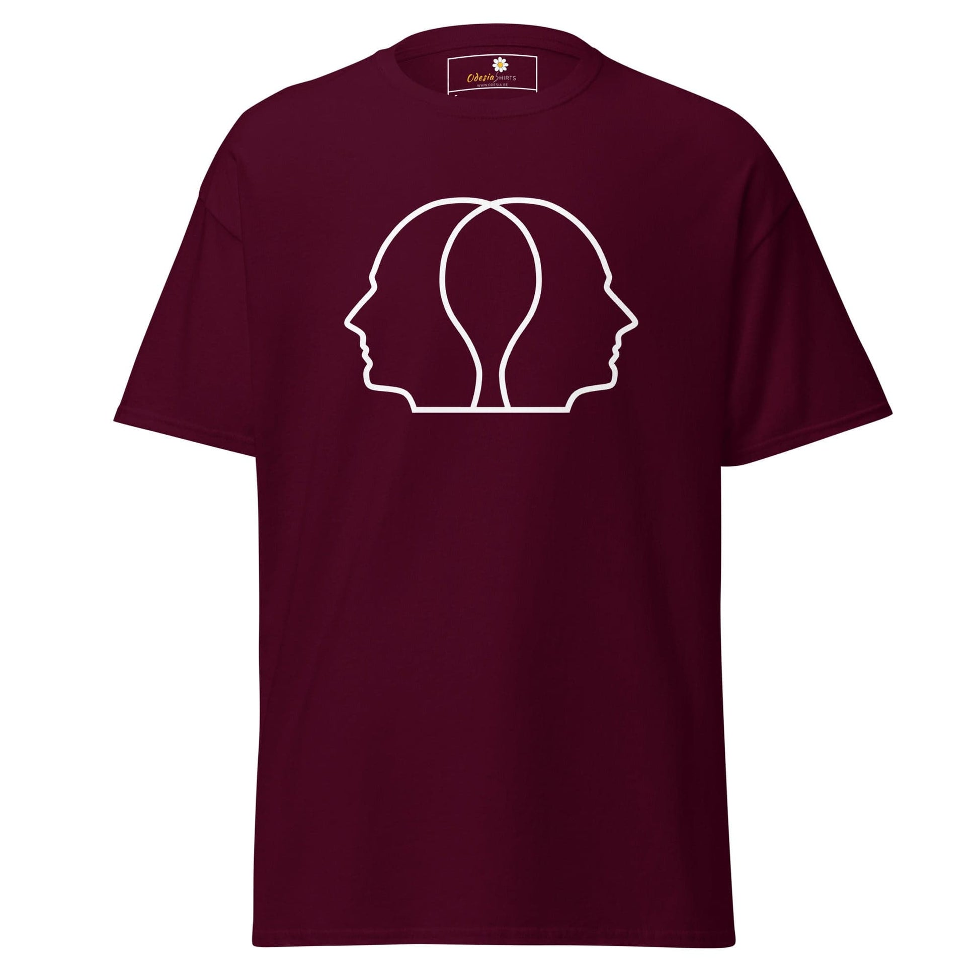 Unisex classic tee - ABSTRACT HEAD FULL - REGULAR - Maroon / S