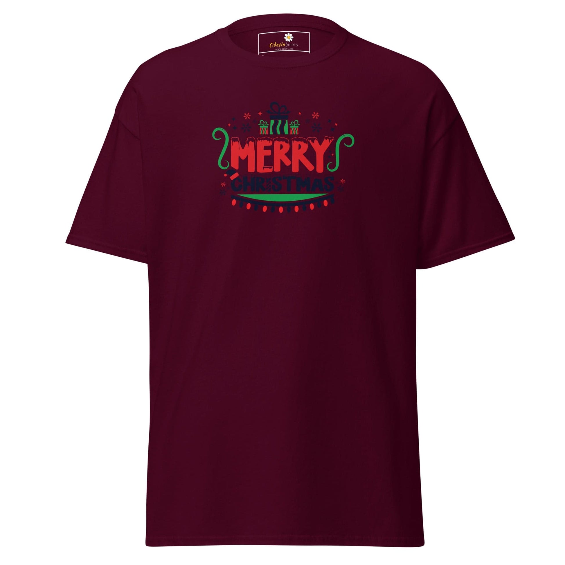 Unisex classic t-shirt - SEASONAL MERRY CHRISTMASS - REGULAR - Maroon / S