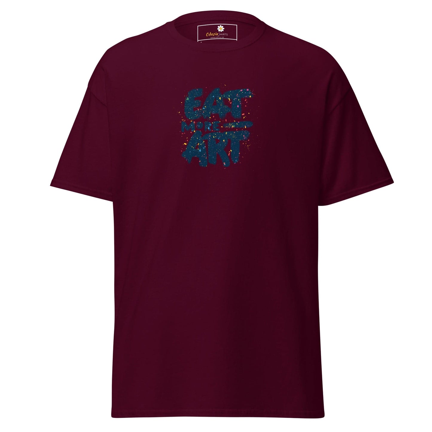 Unisex classic tee - MISC EAT MORE ART - REGULAR - Maroon / S