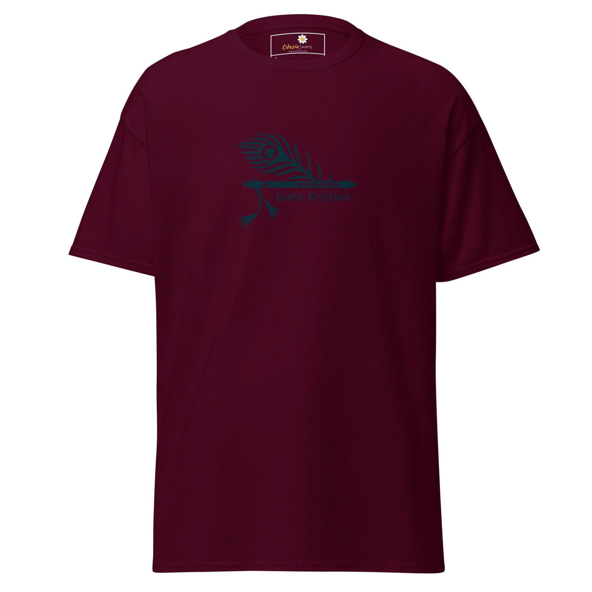 Unisex classic tee - SPIRITUAL KRISHNA’S FLUTE - REGULAR - Maroon / S