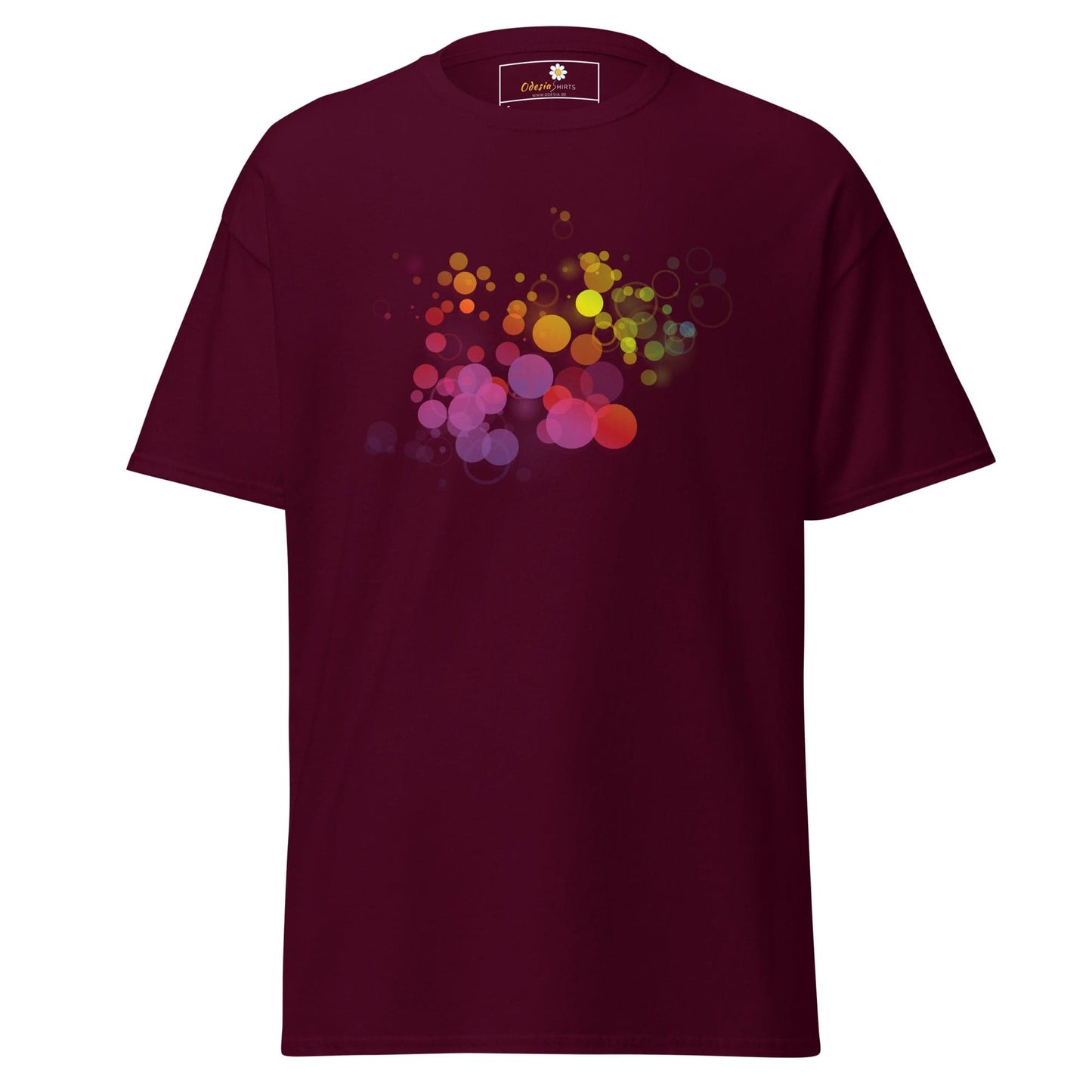 Unisex classic tee - ABSTRACT BUBBLES - REGULAR - Maroon / S