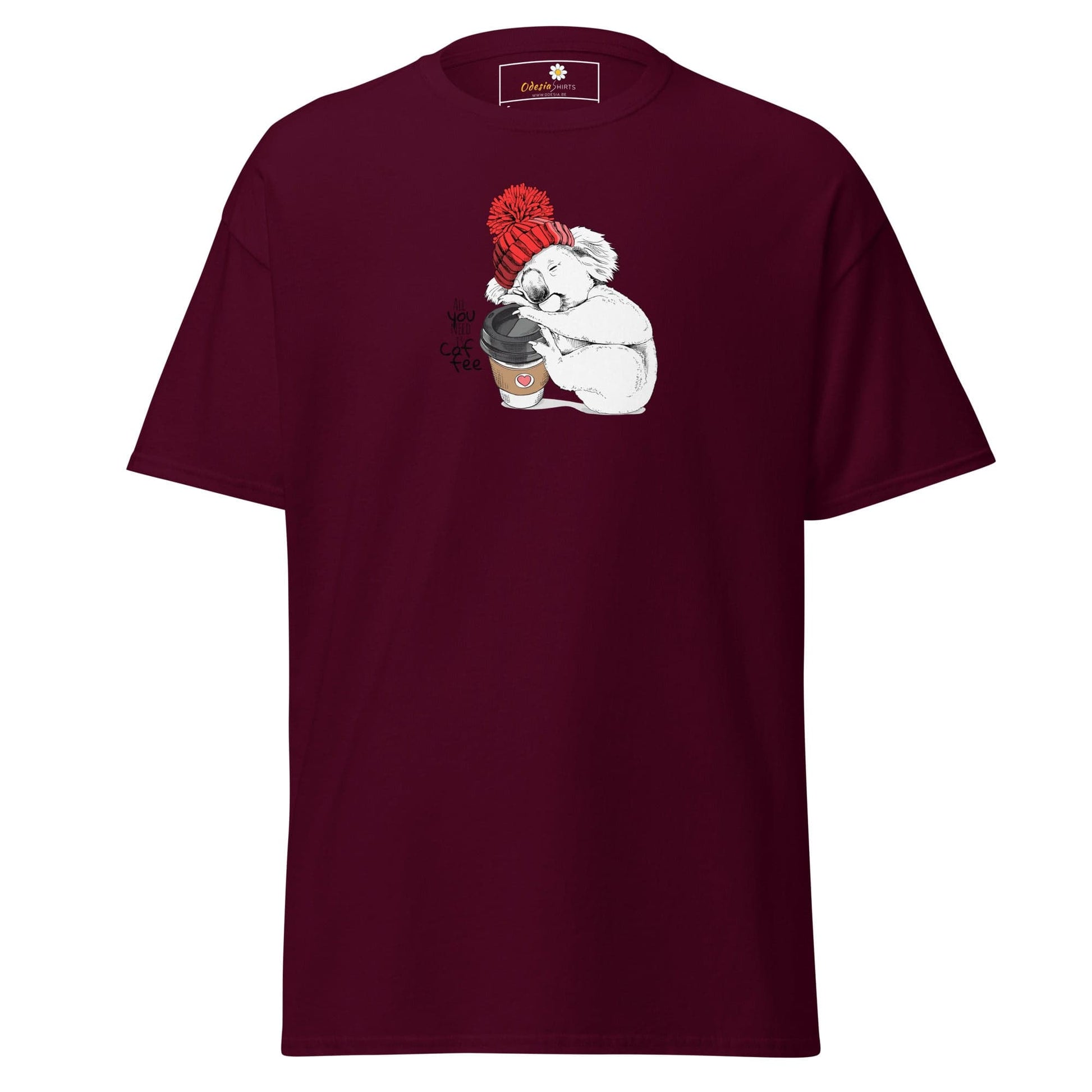 Unisex classic tee - WILD LIFE FUN KOALA - REGULAR - Maroon / S