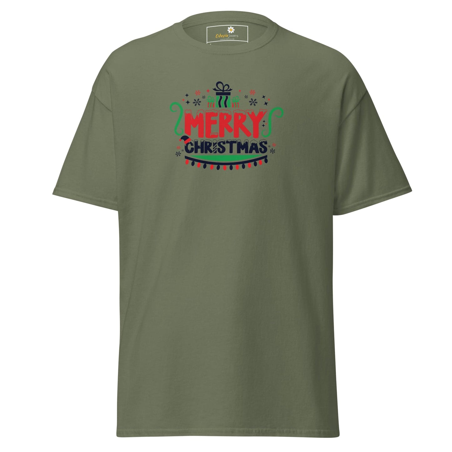 Unisex classic t-shirt - SEASONAL MERRY CHRISTMASS - REGULAR - Military Green / S