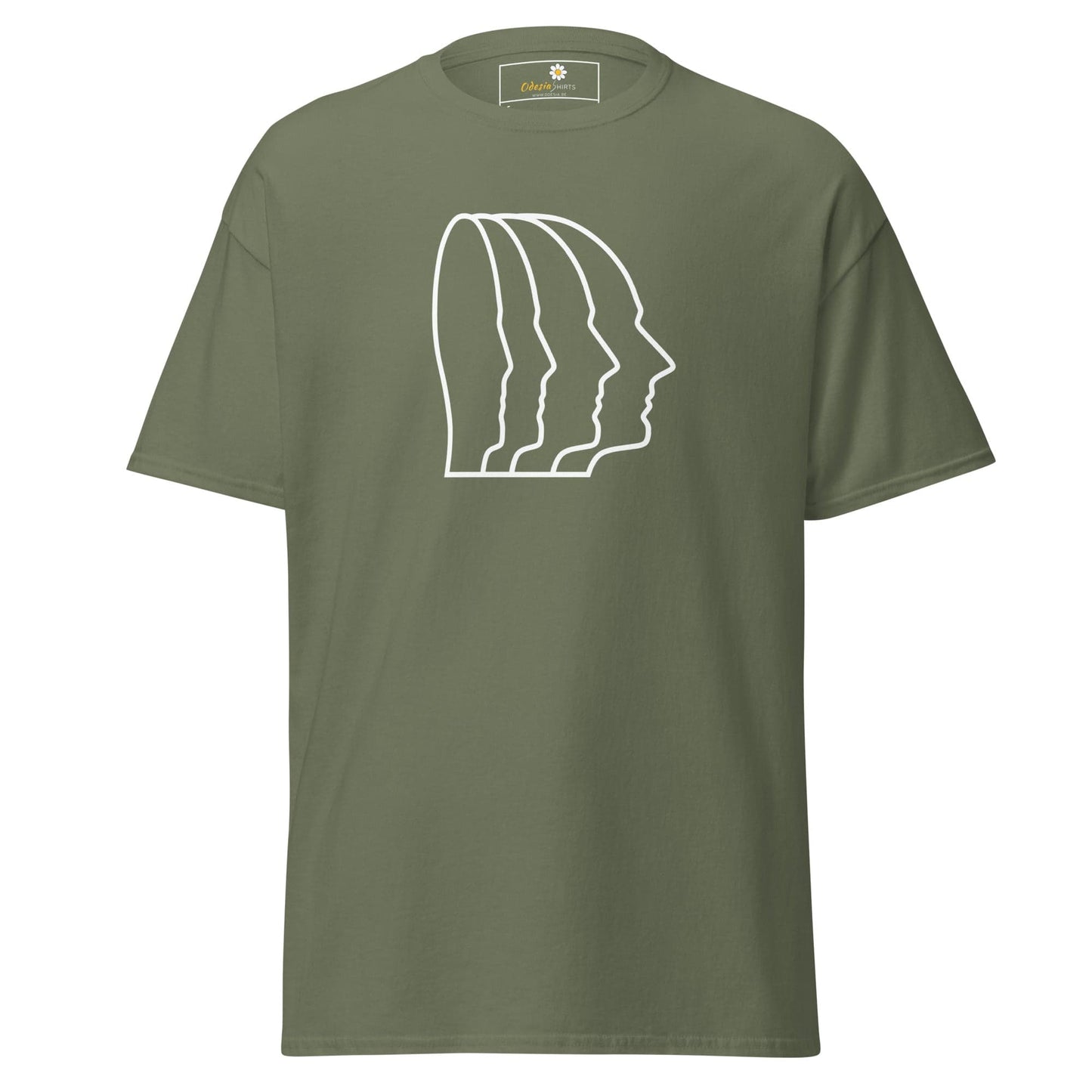 Unisex classic tee - ABSTRACT HEAD ONE - REGULAR - Military Green / S
