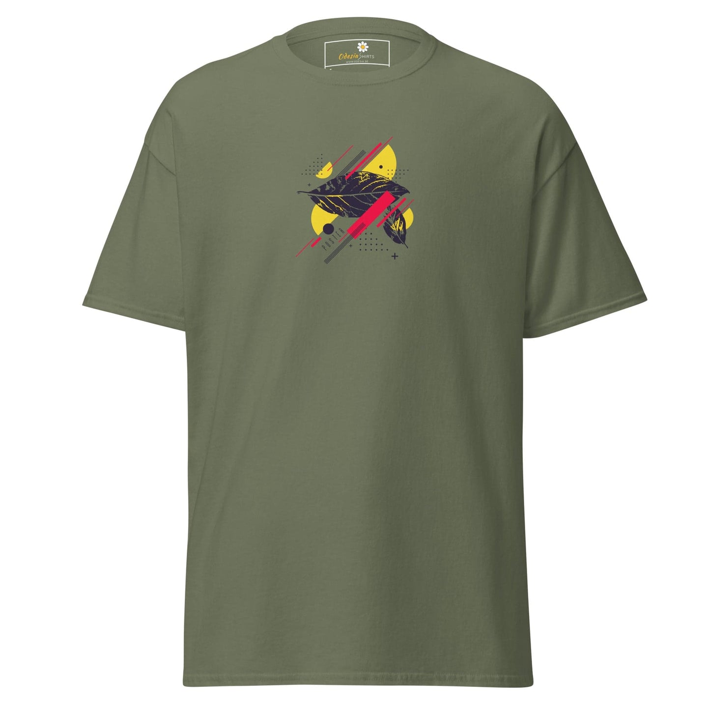 Unisex classic t-shirt - ABSTRACT SHAPES - REGULAR - Military Green / S