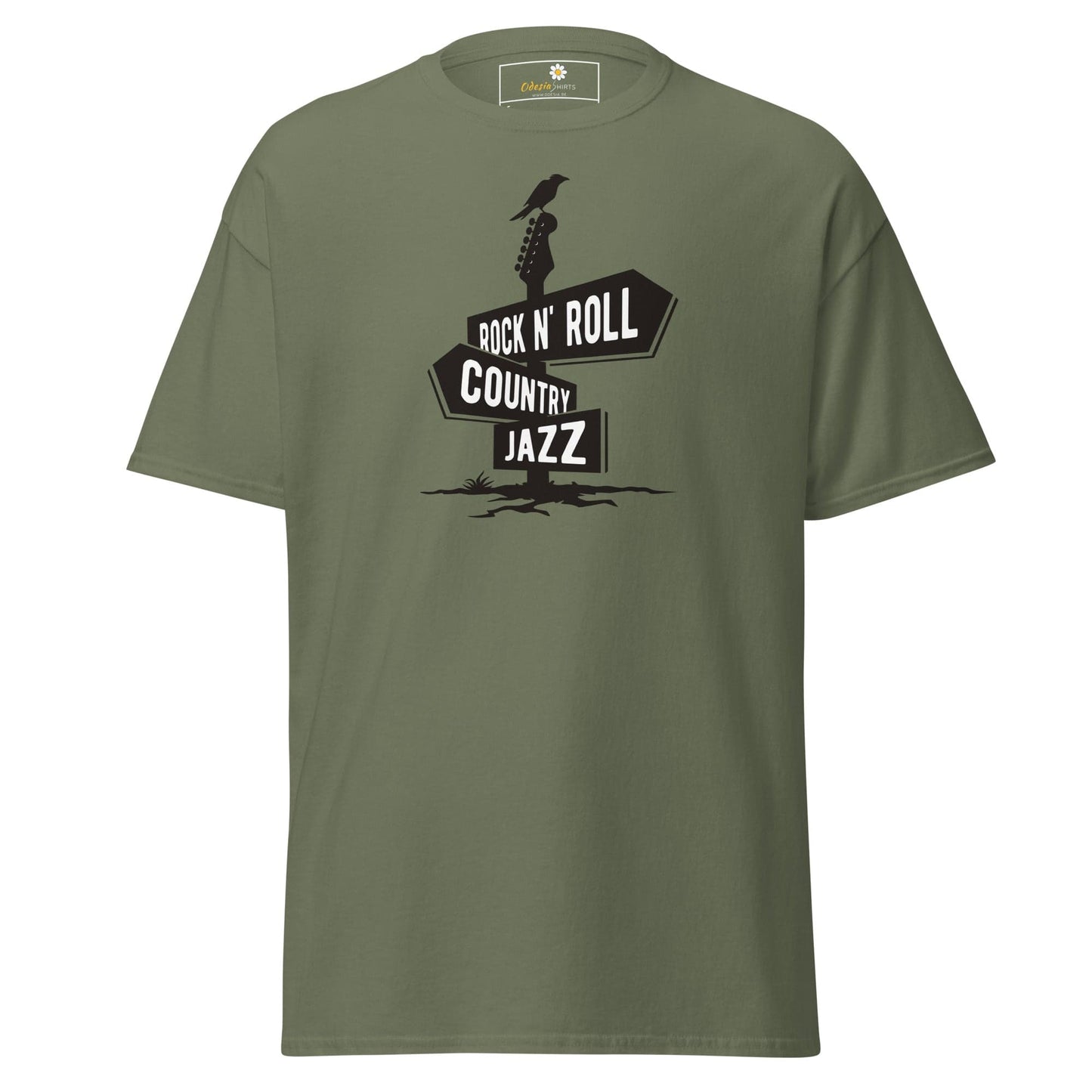 Unisex classic t-shirt - MUSIC DIRECTIONS - REGULAR - Military Green / S