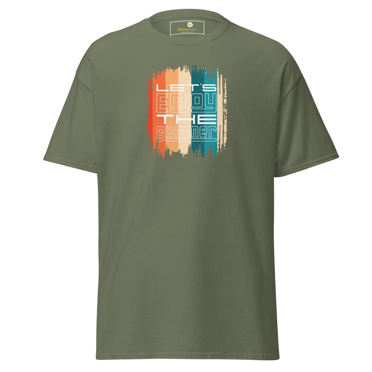 Unisex classic t-shirt - SUMMER LETS ENJOY - REGULAR - Military Green / S
