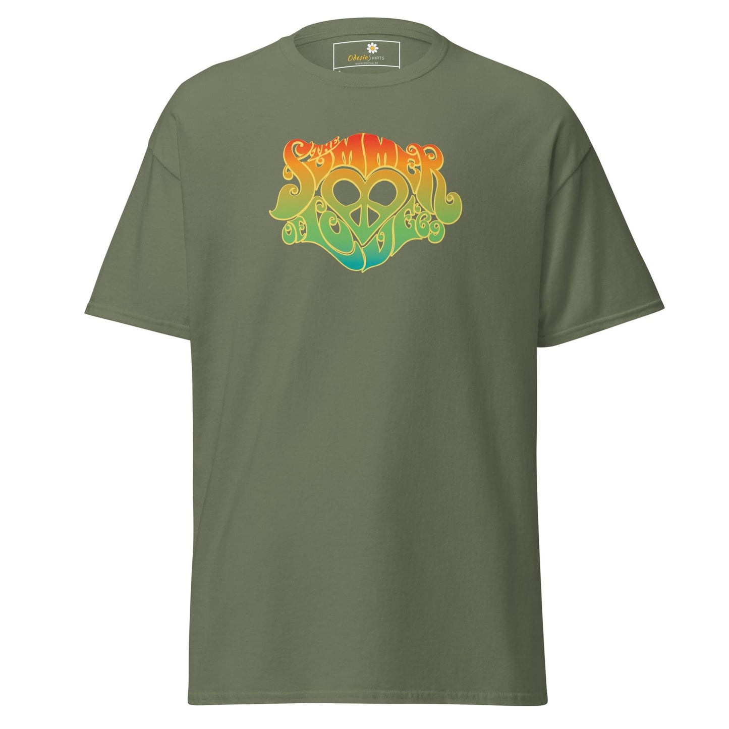 Unisex classic tee - POSITIVE SUMMER LOVE - REGULAR - Military Green / S