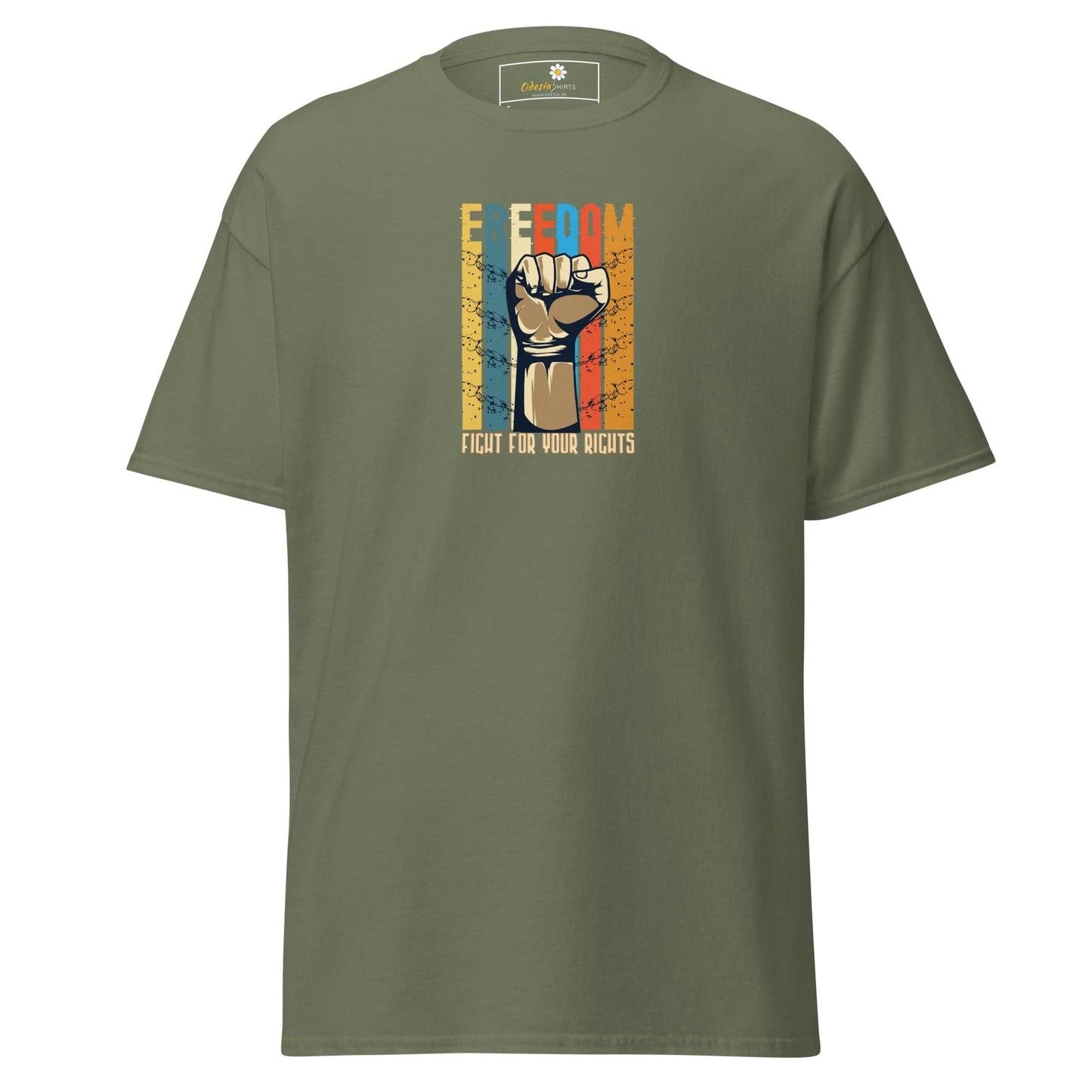 Unisex classic tee - MISC FIGHT FOR FREEDOM - REGULAR - Military Green / S