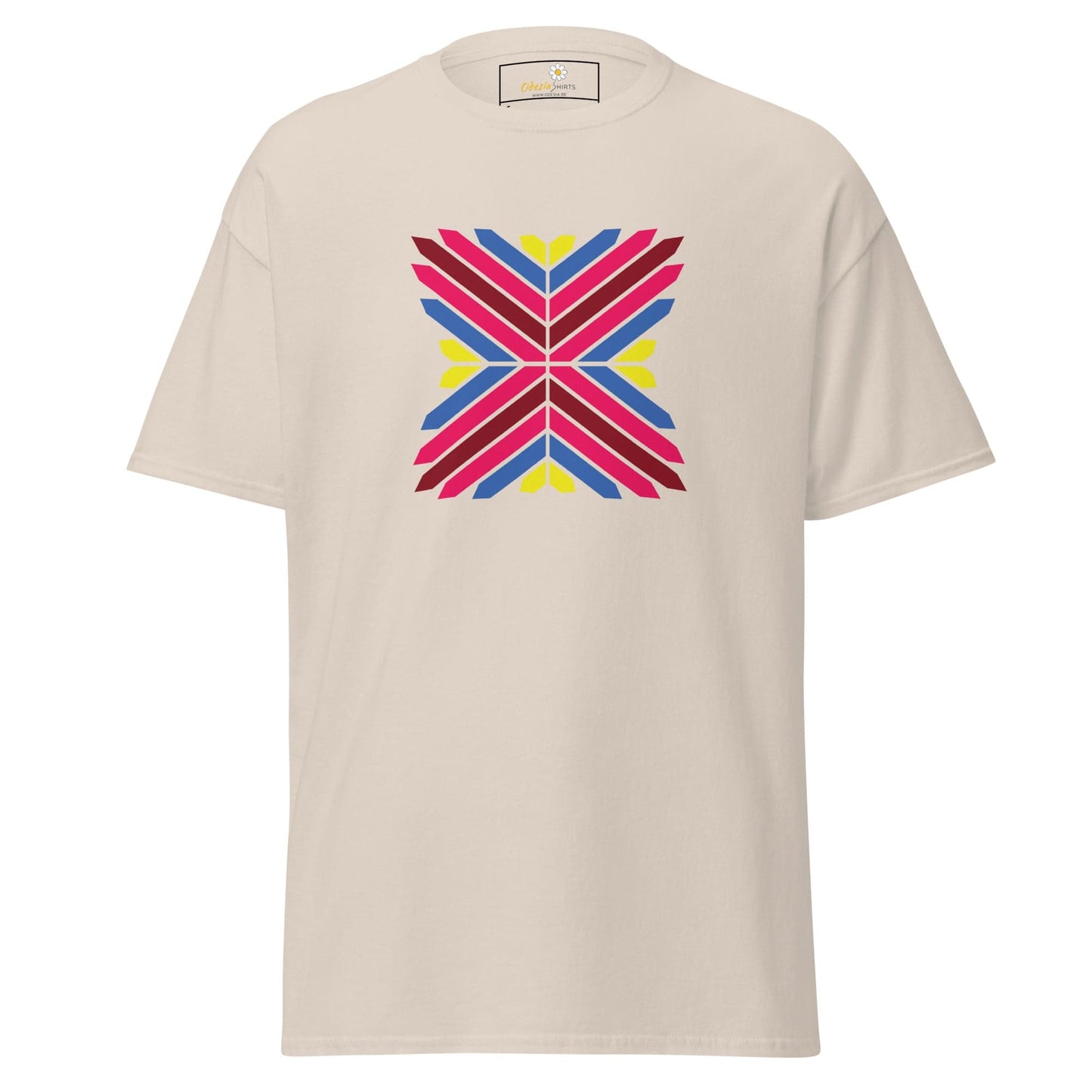 Unisex classic tee - ABSTRACT TRIANGLES - REGULAR - Natural / S
