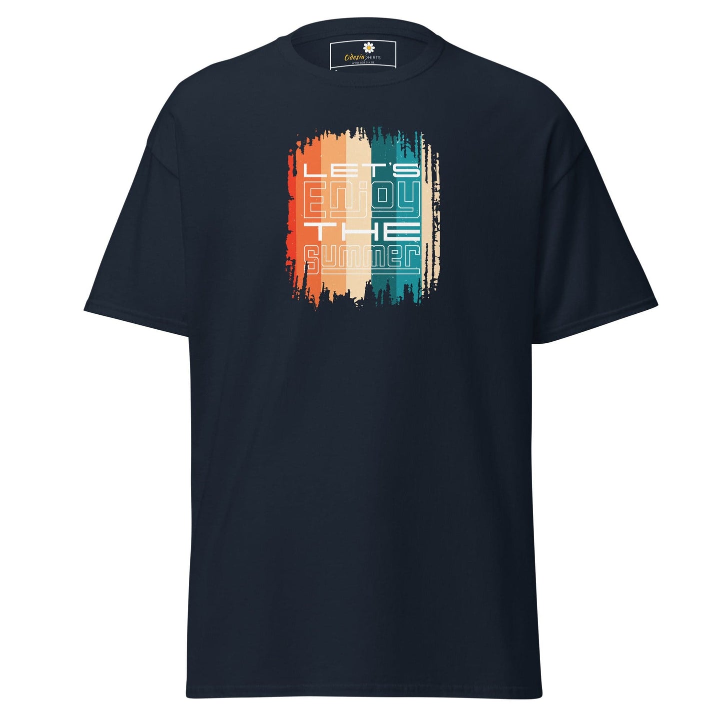 Unisex classic t-shirt - SUMMER LETS ENJOY - REGULAR - Navy / S