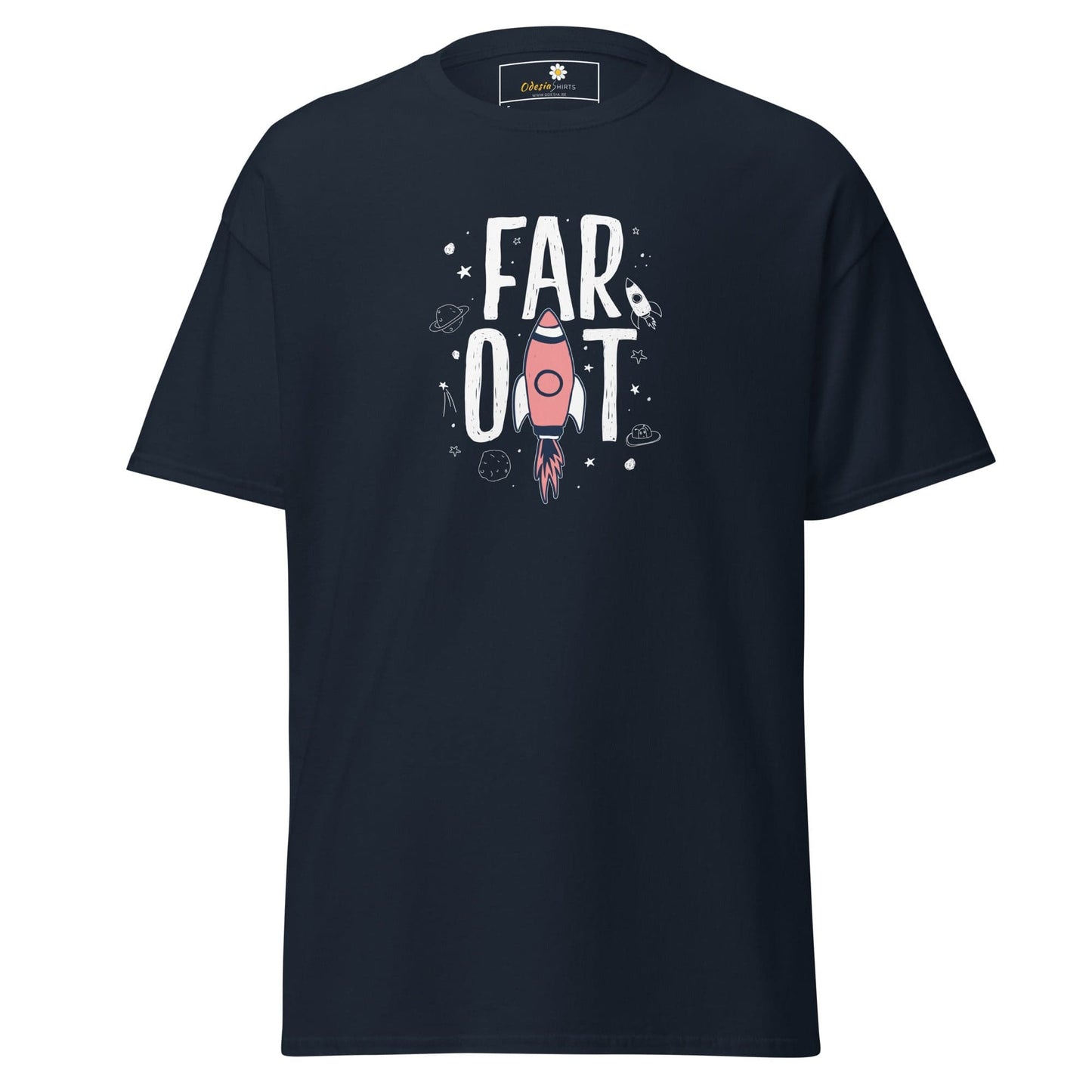 Unisex classic t-shirt - SPACE FAR OUT - REGULAR - Navy / S