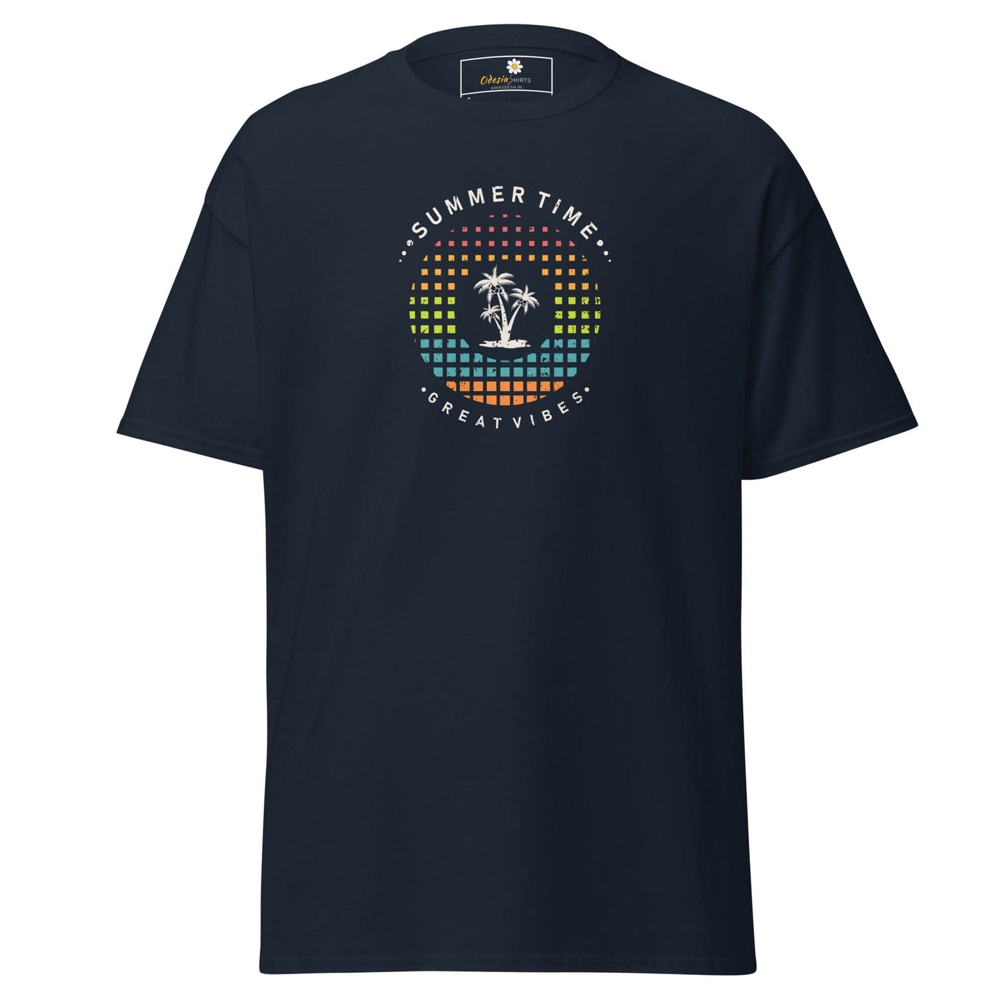 Unisex classic t-shirt - SUMMER GREAT VIBES - REGULAR - Navy / S