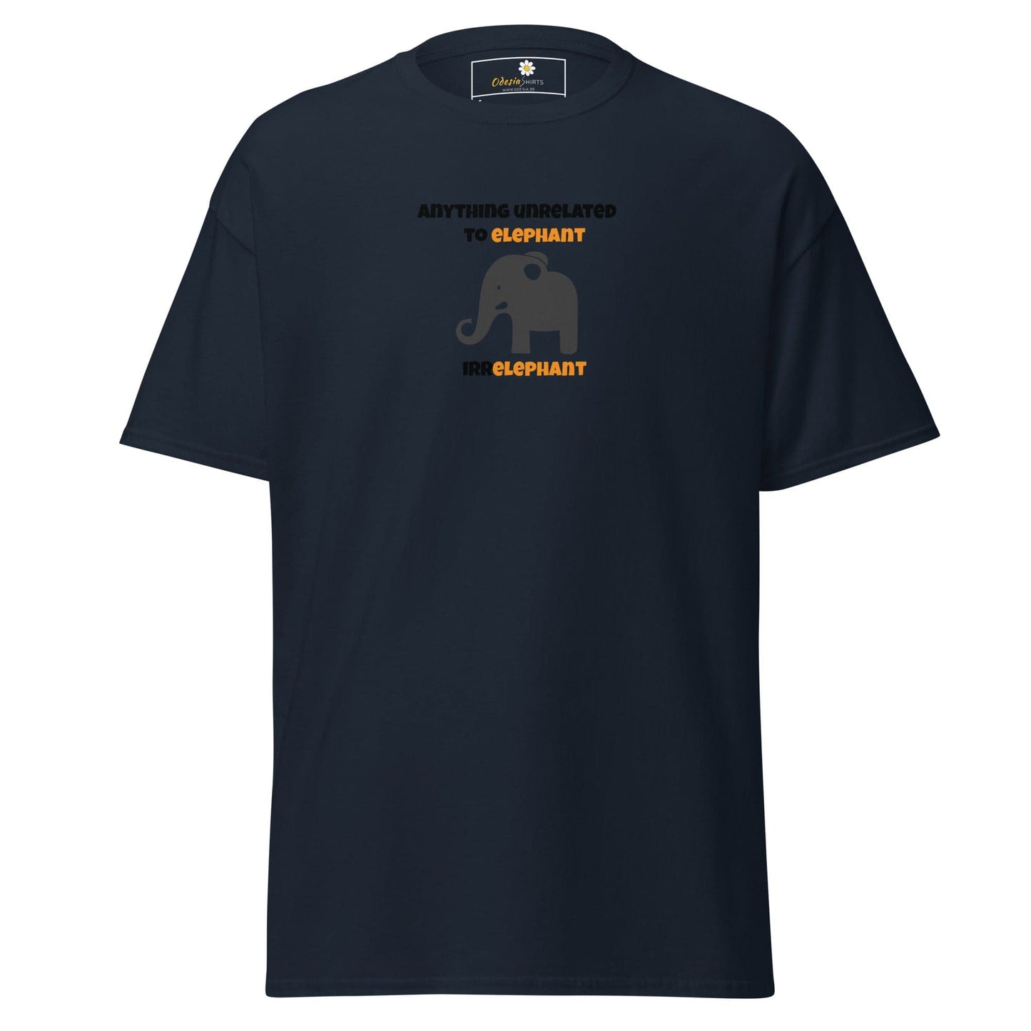 Unisex classic t-shirt - FUN ELEPHANT IRRELEPHANT - REGULAR - Navy / S