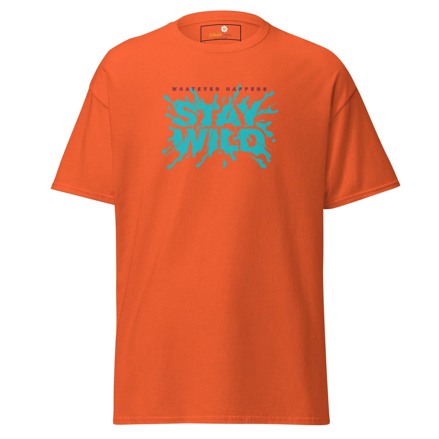 Unisex classic t-shirt - TEXT STAY WILD - REGULAR - Orange / S
