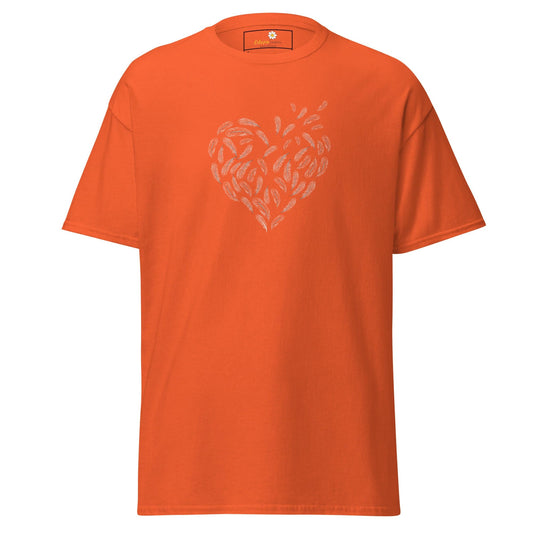 Unisex classic tee - POSITIVE FEATHER HEART - REGULAR - Orange / S