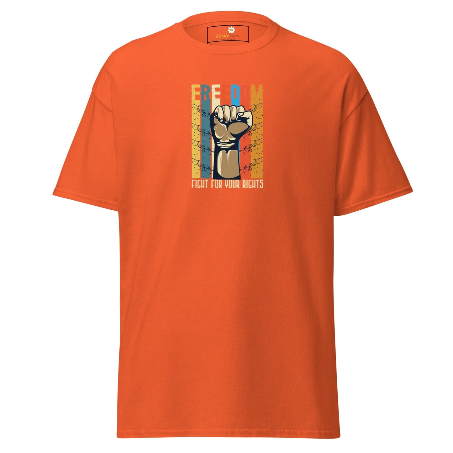 Unisex classic tee - MISC FIGHT FOR FREEDOM - REGULAR - Orange / S