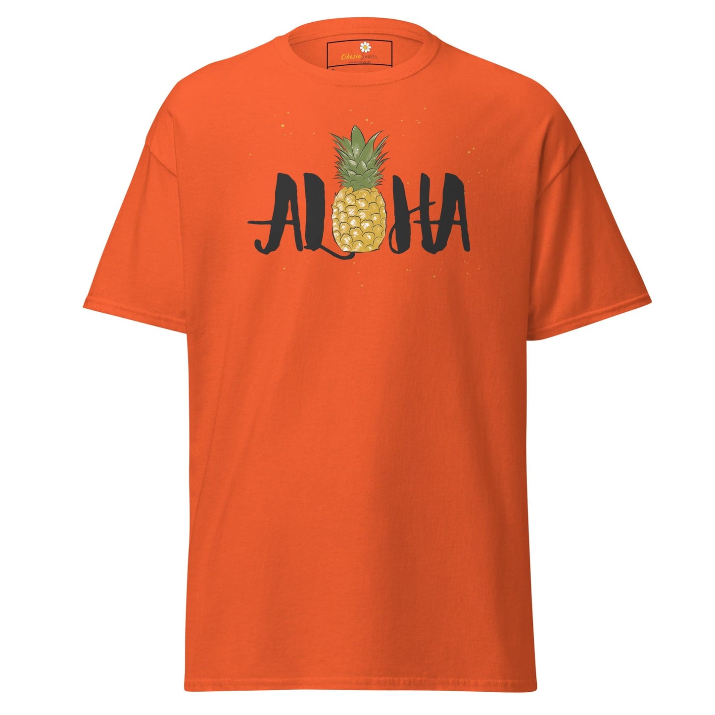 Unisex classic t-shirt - POSITIVE ALOHA HAWAI PINEAPPLE - REGULAR - Orange / S