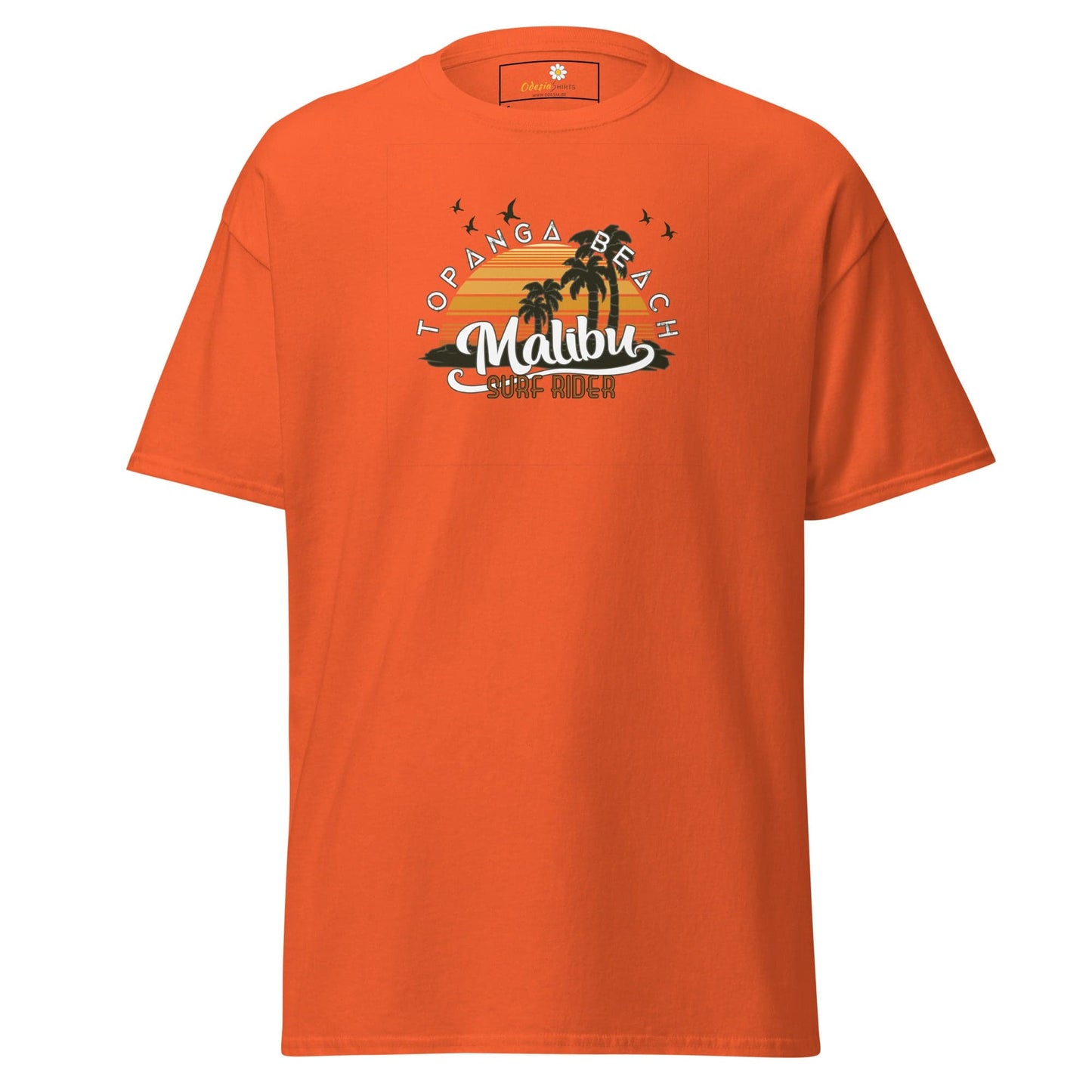 Unisex classic t-shirt - SUMMER MALIBU SURF RIDER - REGULAR - Orange / S