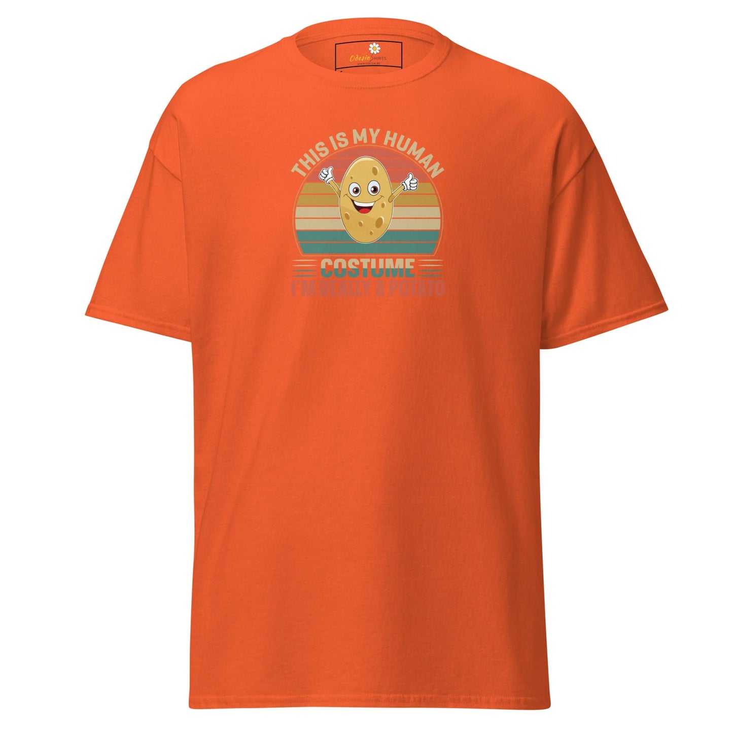 Unisex classic t-shirt - FUN POTATO HUMAN COSTUME - REGULAR - Orange / S