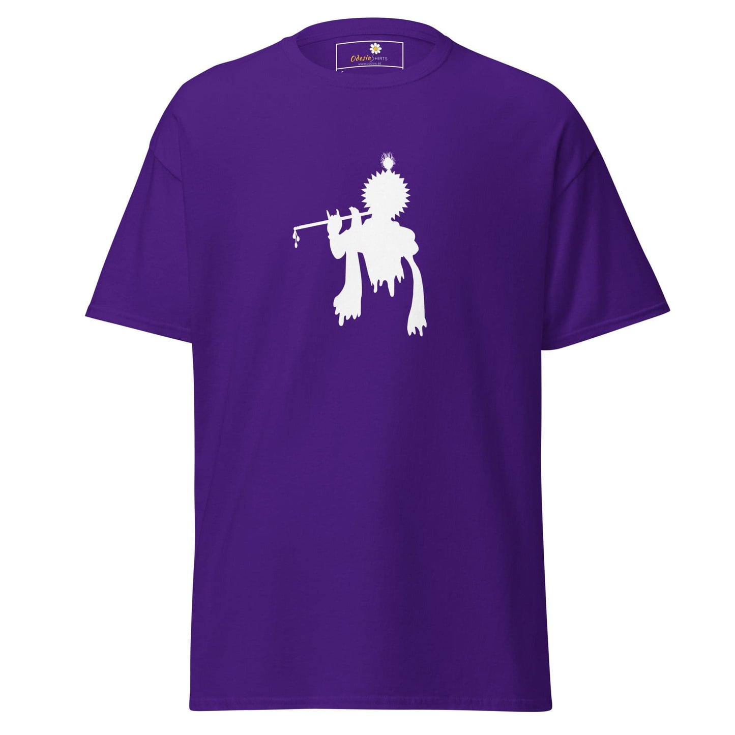 Unisex classic tee - SPIRITUAL KRISHNA’S FLUTE HEAD - REGULAR - Purple / S