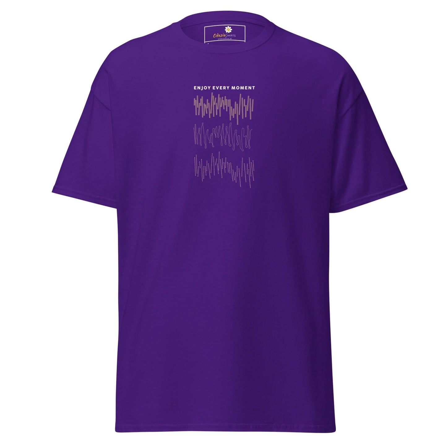 Unisex classic t-shirt - POSITIVE ENJOY EVERY MOMENT - REGULAR - Purple / S