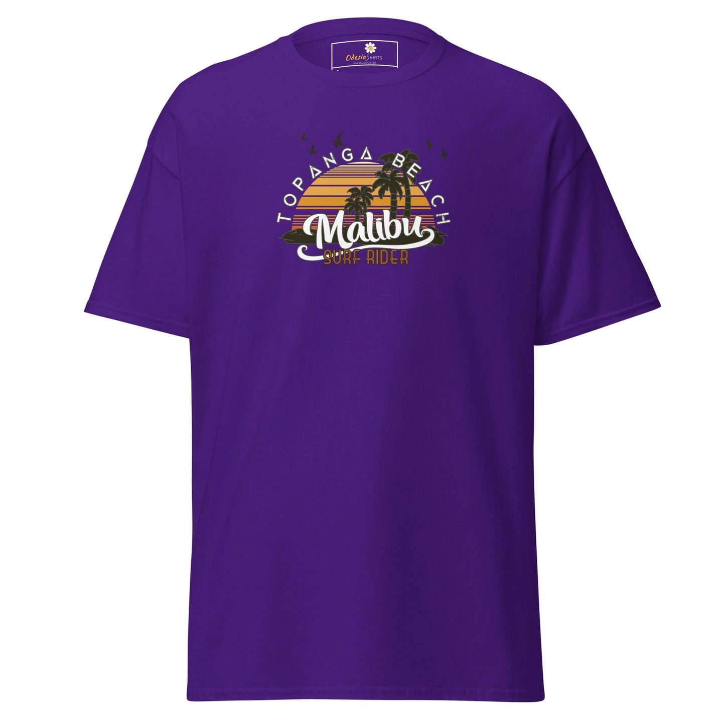 Unisex classic t-shirt - SUMMER MALIBU SURF RIDER - REGULAR - Purple / S