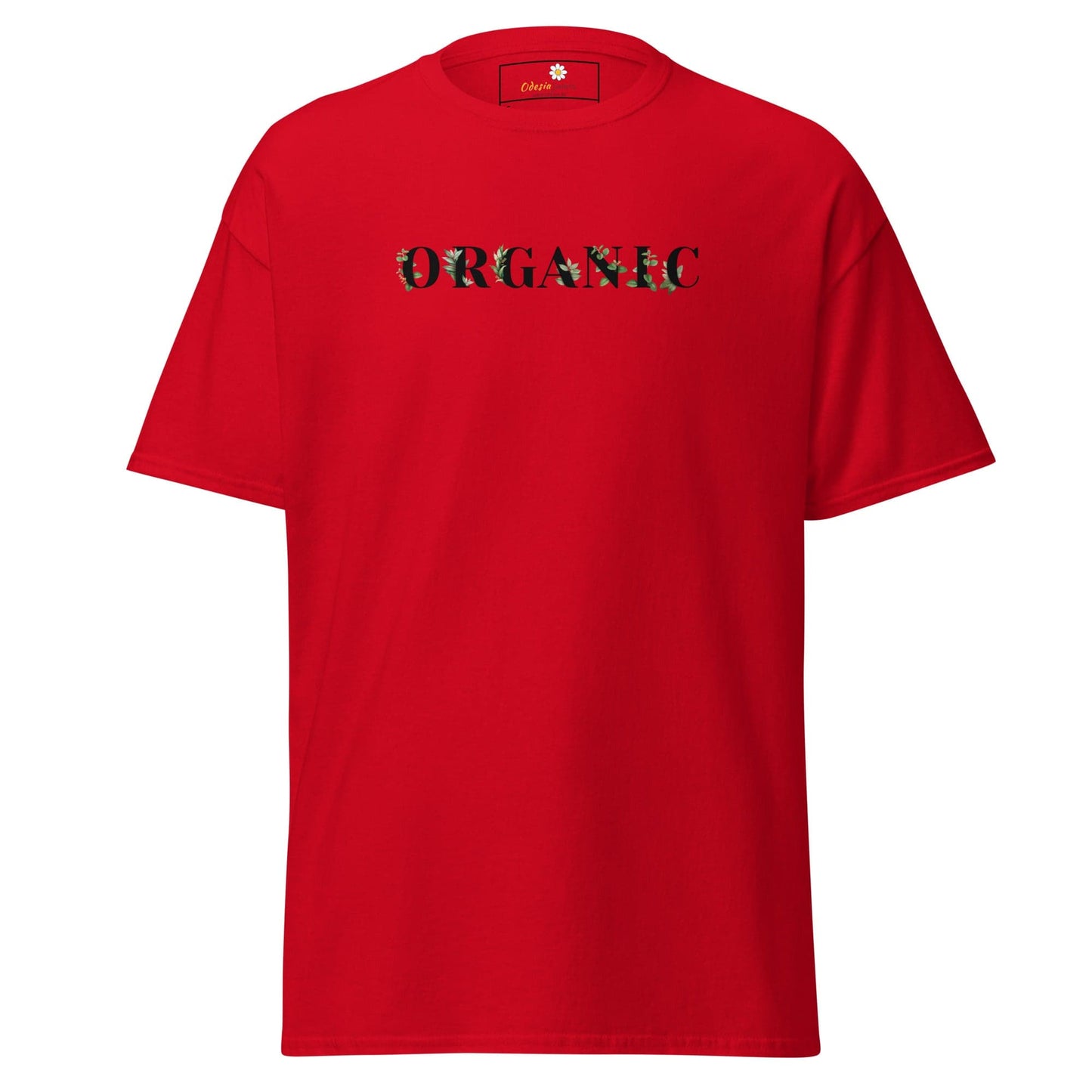 Unisex classic tee - TEXT GREEN ORGANIC - REGULAR - Red / S