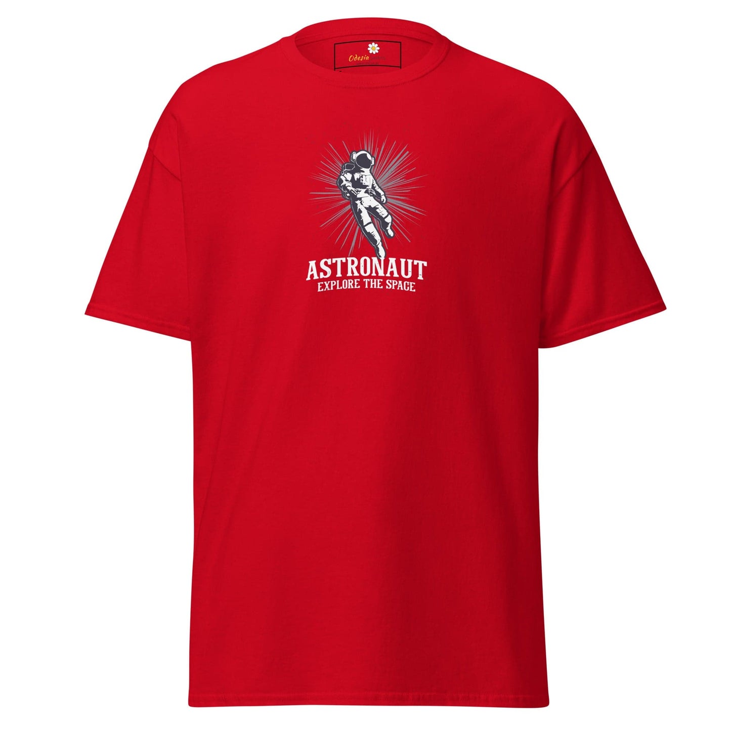 Unisex classic tee - ASTRONAUT EXPLORE SPACE - REGULAR - Red / S