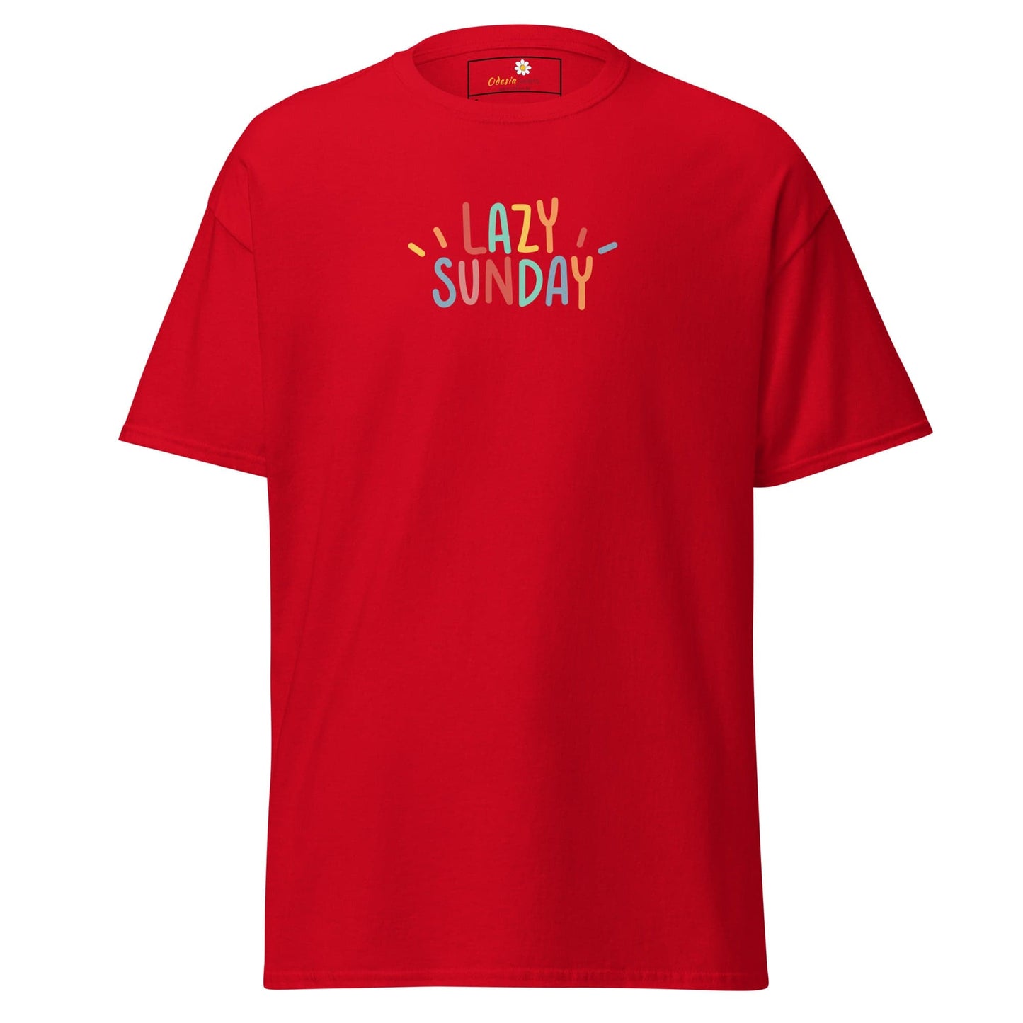 Unisex classic tee - MISC LAZY SUNDAY - REGULAR - Red / S