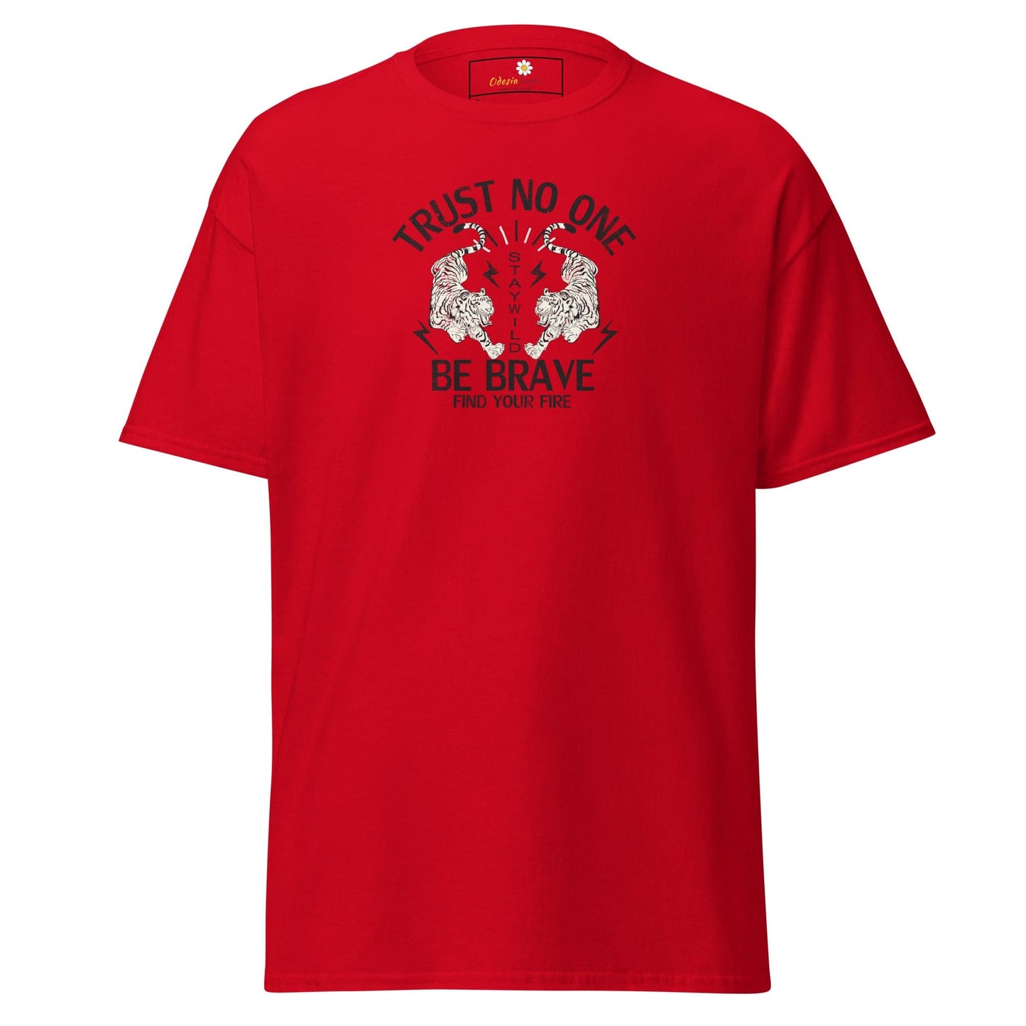 Unisex classic tee - MISC TRUST NO ONE BE BRAVE - REGULAR - Red / S