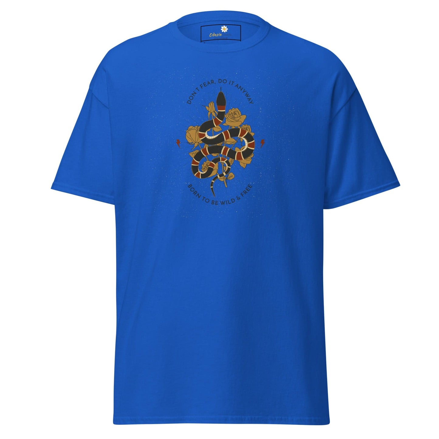 Unisex classic t-shirt - SNAKE TO BE WILD - REGULAR - Royal / S