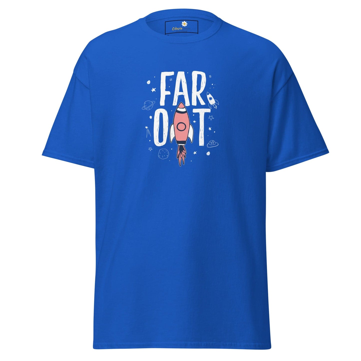 Unisex classic t-shirt - SPACE FAR OUT - REGULAR - Royal / S