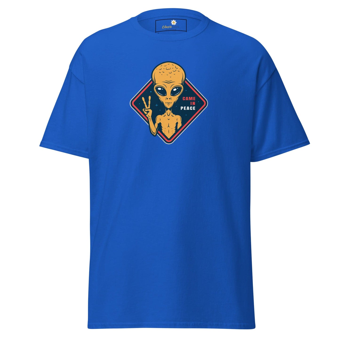 Unisex classic t-shirt - SPACE ALIENS COME IN PEACE - REGULAR - Royal / S